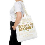 Inspirational 'Put God First, Hustle For The Money' Tote Bag