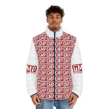 GMP Logo Puffer Jacket — Bold All-Over Print Men's Coat