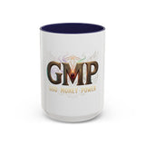 GMP 'God Money Power' Accent Coffee Mug — 11/15 oz Inspirational Ceramic