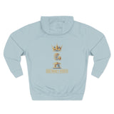 God Money Power Hoodie — Crown & Coin Vertical Graphic Fleece Hoodie