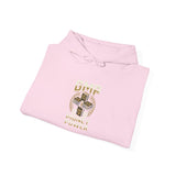 Money Power Hoodie — Gold Coin Stack Graphic Hooded Sweatshirt