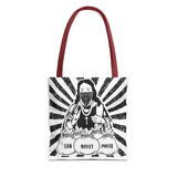 Iconic Madonna Tote Bag — 'God Money Power' Graphic All-Over Print