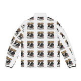 Men's Puffer Jacket — Vintage Motorcycle Club All-Over Print