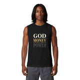 God Money Power - Muscle Tank — Inspirational Faith & Wealth Graphic Tank