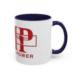 Accent Coffee Mug — G.M.P. (Good Money Power) Red Logo Ceramic Mug