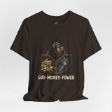 God Money Power Tee — Faith & Prosperity Graphic T-Shirt