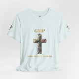God Money Power Cross Tee — Christian Faith Graphic T‑Shirt