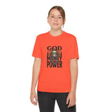 Youth Graphic Tee — "God Money Power" Skull Design