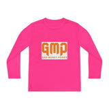 GMP "God Money Power" Youth Long Sleeve Tee - Orange Logo