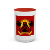 God Money Power Coffee Mug — Bold Red Retro Palm Design (11/15oz)