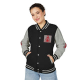 Letterman Jacket — 'God Money Power' Retro Religious Graphic
