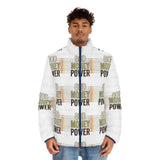 God Money Power Puffer Jacket — Bold Statement Men's All-Over Print