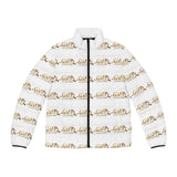GMP Logo All-Over Print Puffer Jacket — Men's Lightweight Quilted Coat