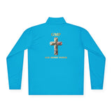 Quarter-Zip Pullover — GMP (God Money Power) Cross Graphic