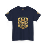 T-Shirt — Gold 3D 'Good Money Power' Graphic Tee
