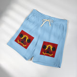 Fleece Sweat Shorts — Tropical Sunset Graphic