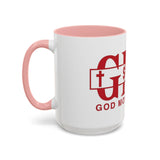 Accent Coffee Mug — G.M.P. (Good Money Power) Red Logo Ceramic Mug