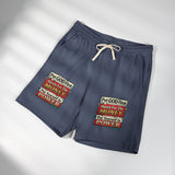 Fleece Sweat Shorts — "Put GOD First, Hustle for the MONEY" Graphic