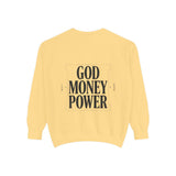 Sweatshirt — GOD MONEY POWER Bold Graphic Crewneck