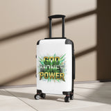 Hard-Side Suitcase — 'God Money Power' Bold Graphic Travel Luggage