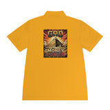 God Money Power Pyramid Polo Shirt — Vintage Pyramid Graphic Men’s Sport Polo