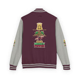 Letterman Jacket — 'No Money No Power' Retro Graphic Varsity Jacket