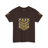 T-Shirt — Gold 3D 'Good Money Power' Graphic Tee