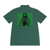 Graphic Polo — 'God Money Power' Green Icon Polo Shirt