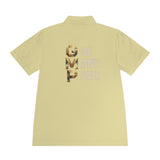 GMP 'God Money Power' Men's Sport Polo — Gold Lettering Performance Polo