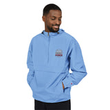 God Money Power- Black Packable Anorak Jacket — Small Chest Floral Logo