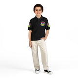 Youth Polo Shirt — Colorful "Camp Gov Summer Power" Logo Tee