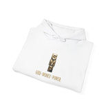 God • Money • Power Hoodie — Gold Block Logo Pullover