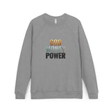God Money Power Sweatshirt — Inspirational Graphic Raglan Crewneck
