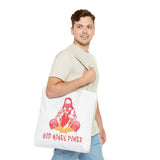 God Money Power Tote Bag — Bold Graphic Religious Streetwear Tote