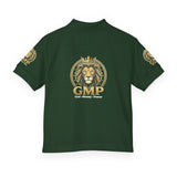 Youth Polo Shirt – Gold Lion Crest "GMP" School/Team Logo