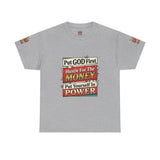 Put GOD First Hustle For The MONEY Tee - Faith & Motivation Graphic T-Shirt