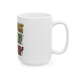 Inspirational Ceramic Mug - "Put God First, Hustle for the Money, Put Yourself in Power"