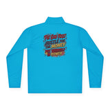 Quarter-Zip Pullover — “Put God First, Then Get The Money, Put Yourself In Power” Graphic Pullover