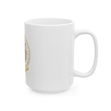 Lion Crest Ceramic Mug — "GMP (God • Money • Power)" Inspirational Coffee Cup