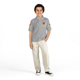 Youth Polo Shirt — Colorful "Camp Gov Summer Power" Logo Tee