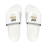 Men's Slide Sandals — GMP God Monochrome Logo Removable-Strap Slides
