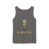 GMP Tank Top — God • Money • Power Gold Block Graphic