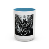Angel Of Death- Gothic Grim Reaper & Serpent Accent Coffee Mug — Dark Fantasy Skull Art