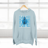 God Money Power Hoodie — Graphic Three-Panel Fleece Pullover