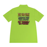 Faith & Hustle Polo — "Put God First, Hustle for the Money, Put Yourself in Power" Sport Shirt