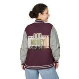 Letterman Jacket — 'God Money Power' Retro Varsity Jacket