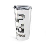 20oz Stainless Tumbler — 'Money Power' Metallic Text Travel Mug