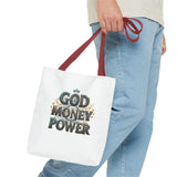 God Money Power Tote Bag — Inspirational Faith & Prosperity Canvas Tote
