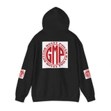 GMP 'Good Money Power' Logo Hoodie — White Red Graphic Sweatshirt