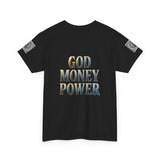 God Money Power Tee — Graphic Faith & Wealth Statement T‑Shirt